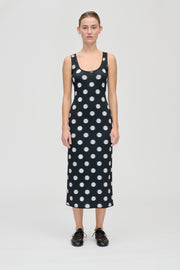 Stine Goya Elastic Deep Neckline Tank Dress Dress Dots in Motion