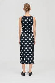 Stine Goya Elastic Deep Neckline Tank Dress Dress Dots in Motion
