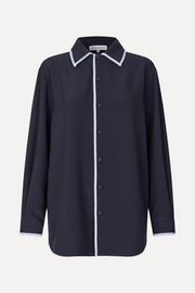 Stine Goya Pocket Oversized Shirt Top Parisian Night