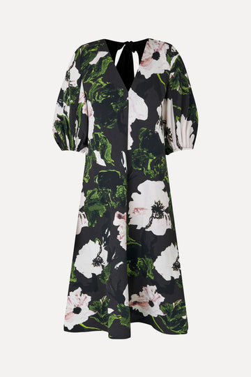 Stine Goya 3/4 Volume Sleeves Midi Dress Dress Umber Windflower