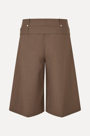 Stine Goya Belted Tailored Bermuda Shorts Chicory Coffee