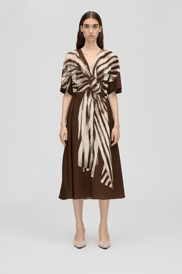 Stine Goya Elastic Detail Midi Dress Dress Bow