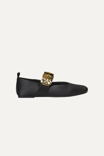 Stine Goya Ergo Stone Strap Ballerina Footwear Black