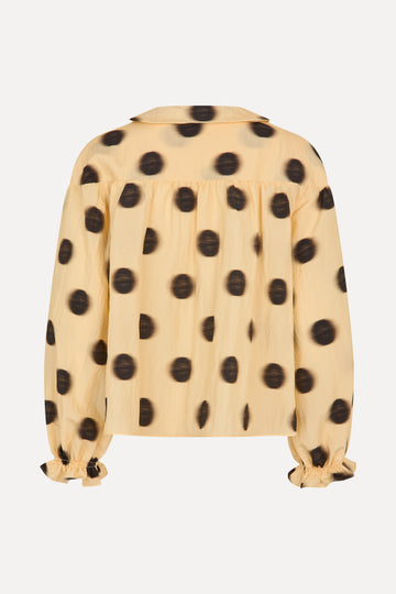 Stine Goya Front Detail Long Sleeve Top Top Dots in Motion