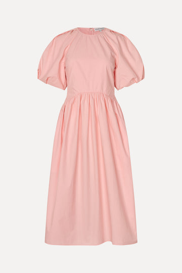 Stine Goya Gathered Raglan Sleeve Midi Dress Dress Ballerina Broderie