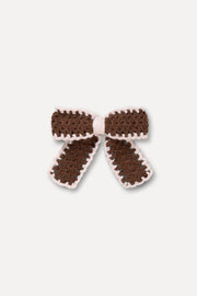 Stine Goya Hand-Crochet Bow Hair Clip Accessories Chicory Coffee