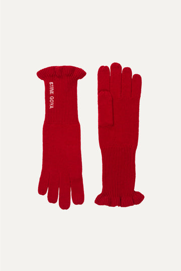 Stine Goya Knitted Gloves Accessories Fiery Red