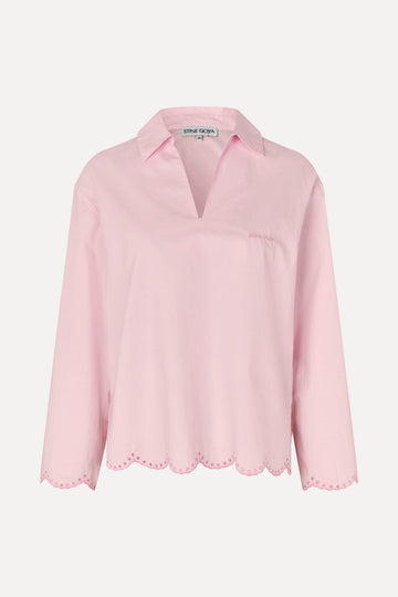 Stine Goya Long Sleeve Tunic Top Top Muted Blush