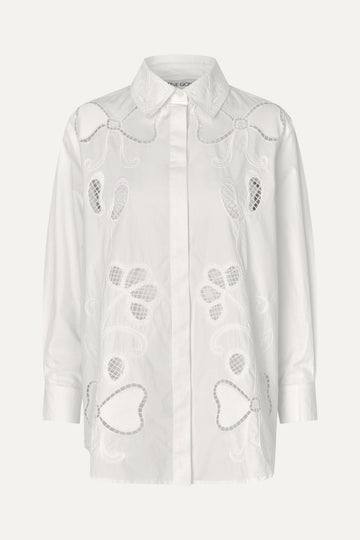 Stine Goya Loose Long Sleeve Shirt Top Ballerina Broderie
