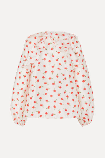 Stine Goya Multi Ruffle Raglan Top Top Ditzy Petunia