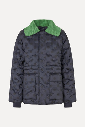 Stine Goya Padded Jacket Outerwear Navy Polka