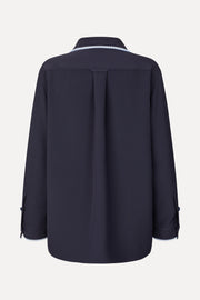 Stine Goya Pocket Oversized Shirt Top Parisian Night