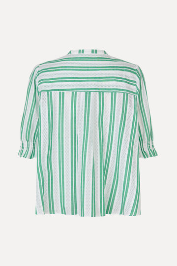 Stine Goya Smocked Gathered Top Top Smocked Stripes